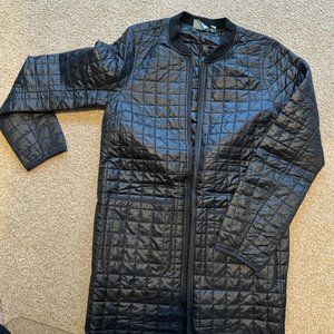 Athleta Grandview Quilted Puffer Primaloft Shell Zip-Front Longline Jacket Black